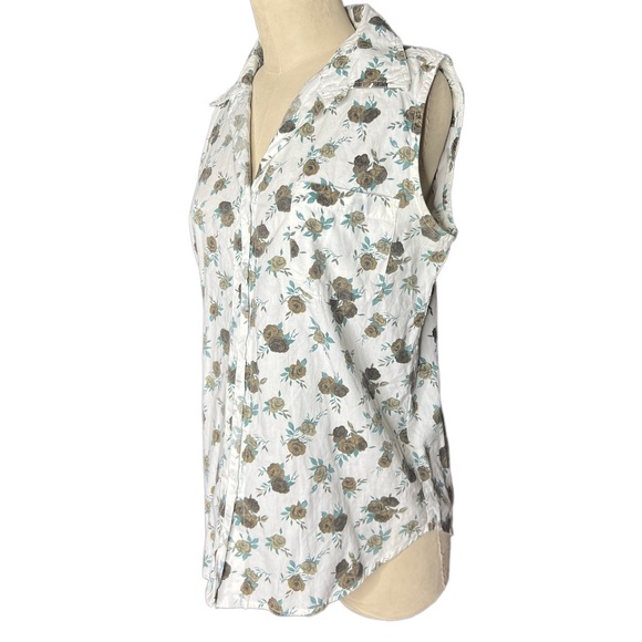 Vintage 90s Chic Floral Sleeveless Button Down size M - Picture 2 of 15